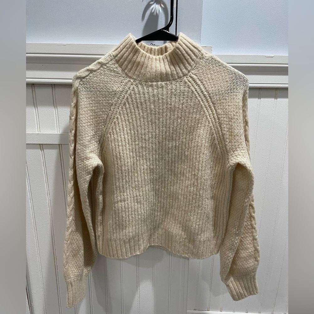 Cream knit top